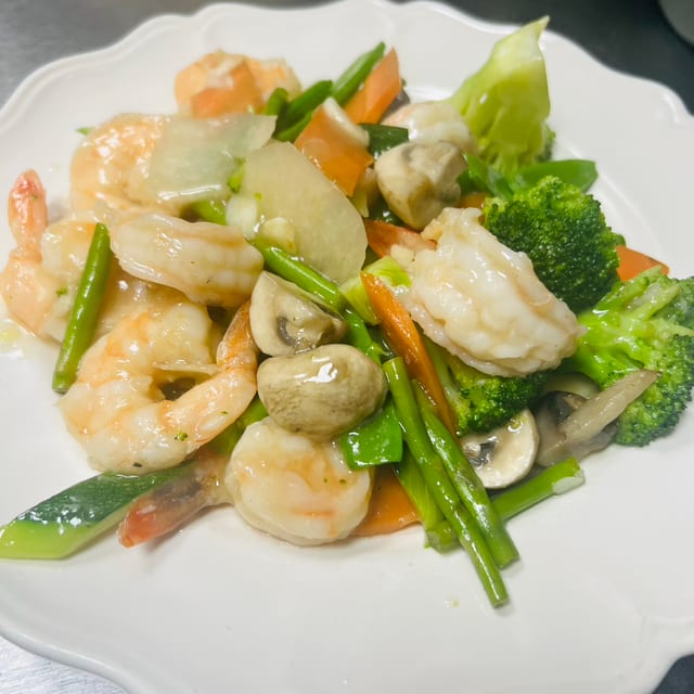 Shrimp with Mixed Vegetables.