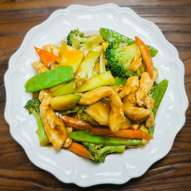 Chicken with Mixed Vegetables.