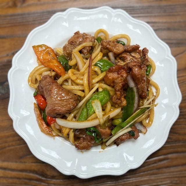 Pork Stir-Fried Udon.