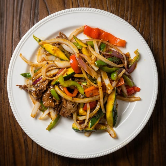 Black Pepper Beef.