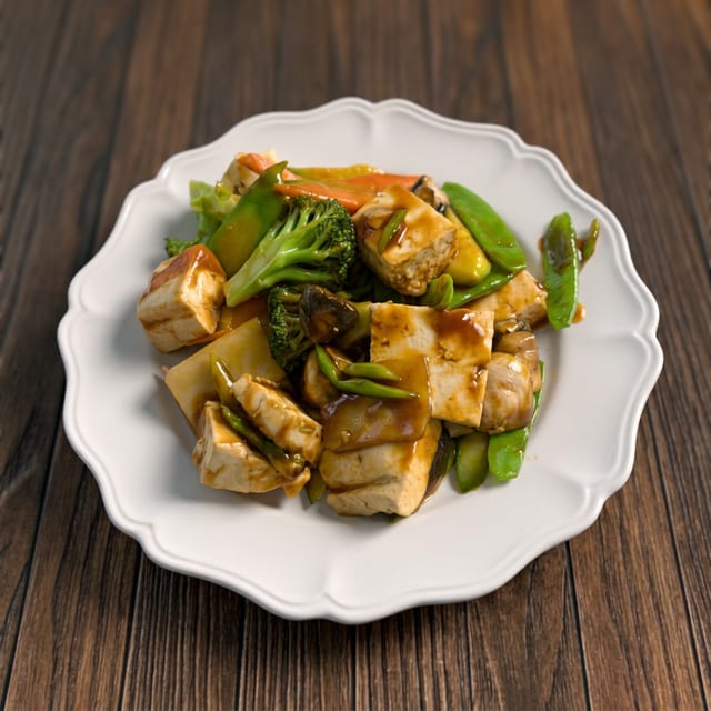 Tofu with Mixed Vegetables.
